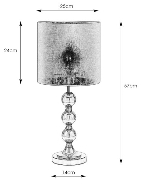 Markslöjd 108575 - Namizna svetilka OCTO 1xE27/40W/230V bež/črn