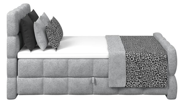 Premium Living Postelja Boxspring Brisbane, Siva, 120x200