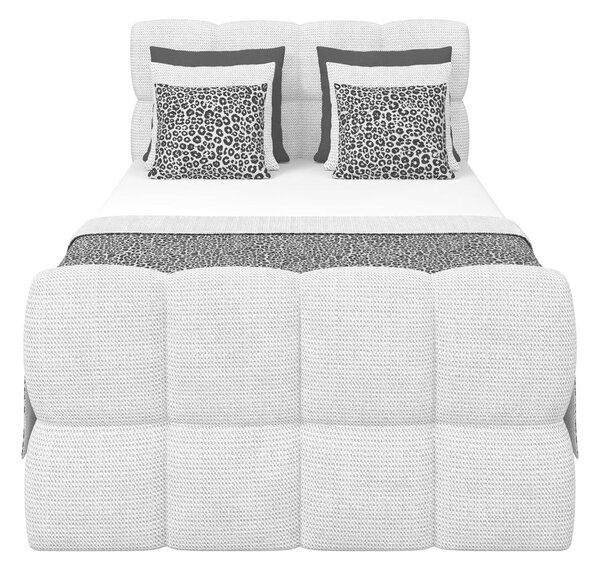 Premium Living Postelja Boxspring Brisbane, Sivobela, 120x200