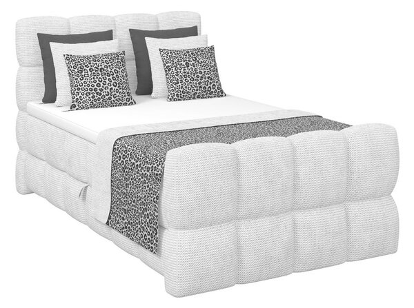 Premium Living Postelja Boxspring Brisbane, Sivobela, 120x200