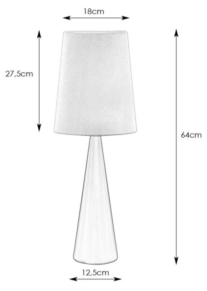 Markslöjd 108597 - Namizna svetilka CONUS 1xE14/40W/230V bel/črn