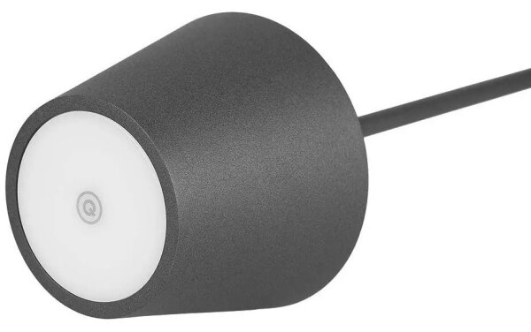 LED Zatemnitvena polnilna namizna svetilka na dotik LED/2W/5V 4400 mAh IP54 siva