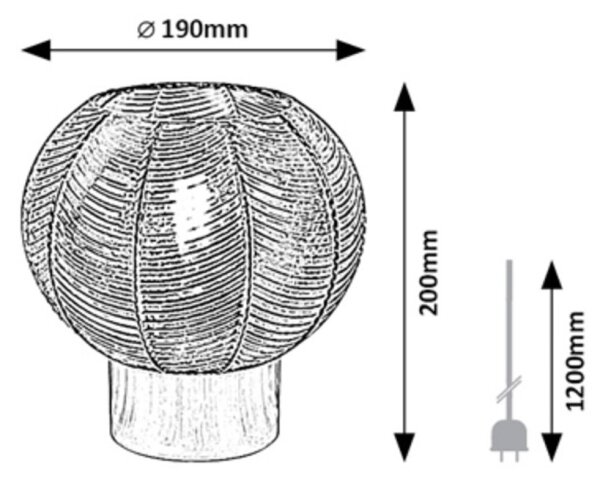 Rabalux 74017 - Namizna svetilka MONET 1xE27/40W/230V