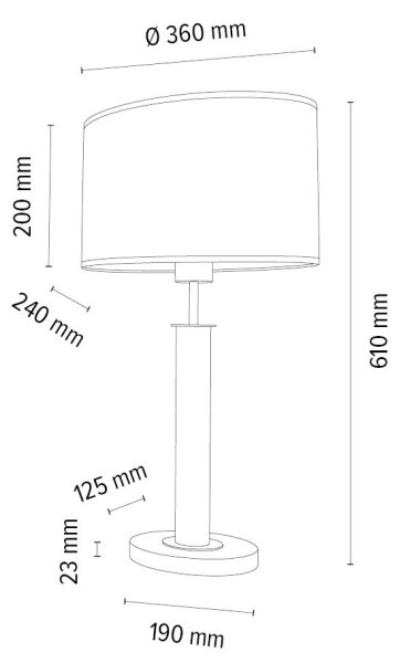 Spot-Light 7017400411539 - Namizna svetilka MERCEDES 1xE27/40W/230V hrast