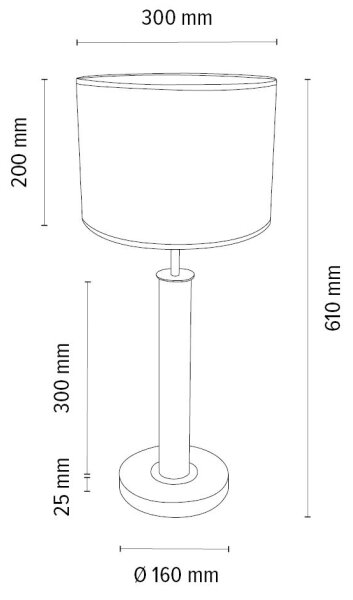 Spot-Light 7017400611548 - Namizna svetilka BENITA 1xE27/60W/230V hrast