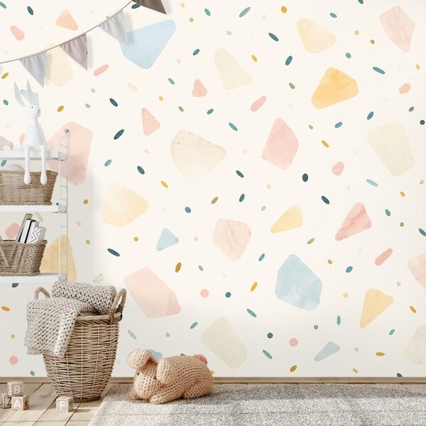 Tapeta pastelne terrazzo oblike