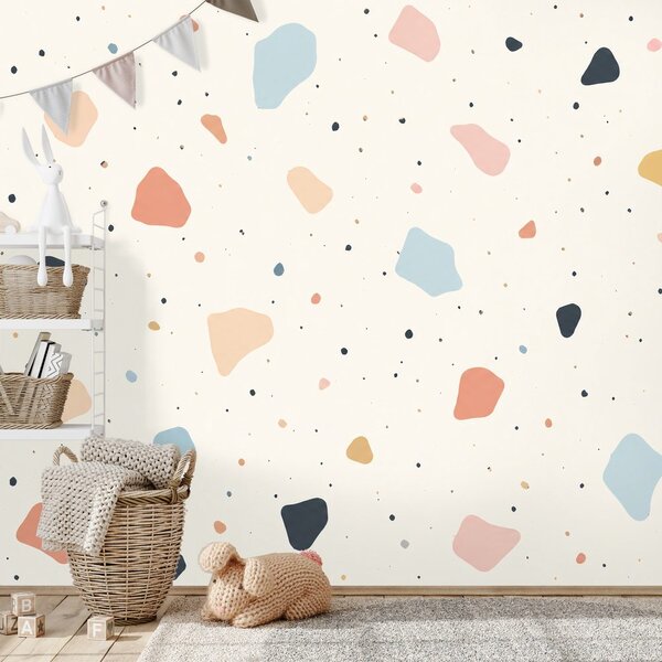 Fototapeta pastelne terrazzo oblike