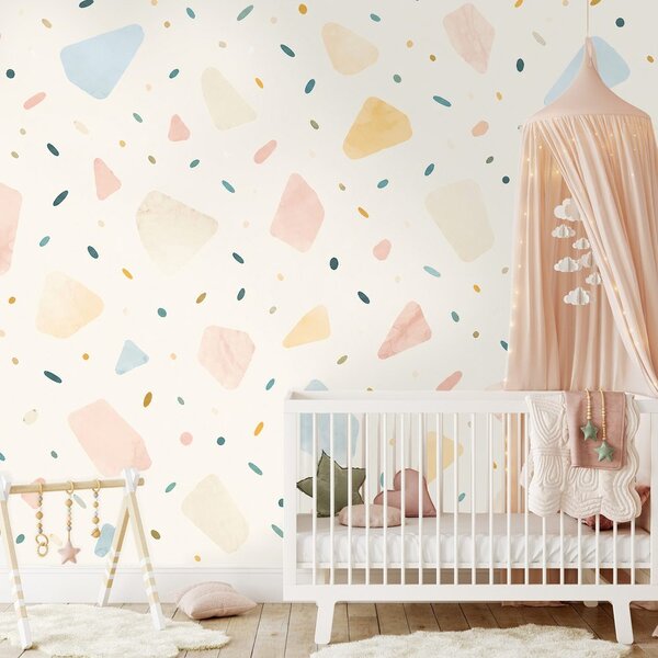 Tapeta pastelne terrazzo oblike