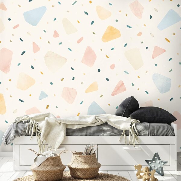 Tapeta pastelne terrazzo oblike