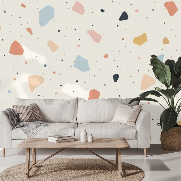 Fototapeta pastelne terrazzo oblike