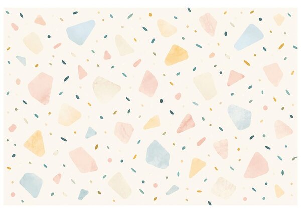 Tapeta pastelne terrazzo oblike