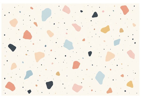 Fototapeta pastelne terrazzo oblike