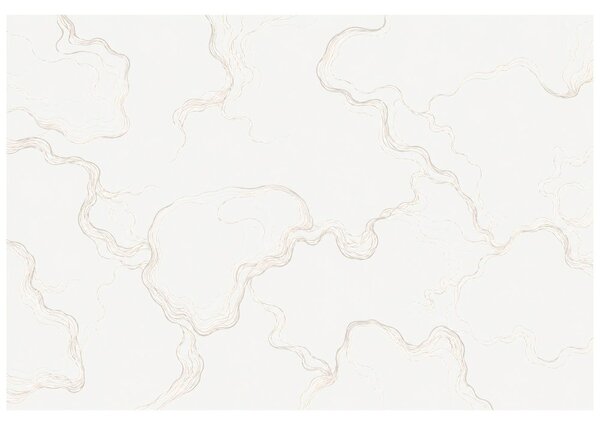 Tapeta minimalistične bež valovite linije