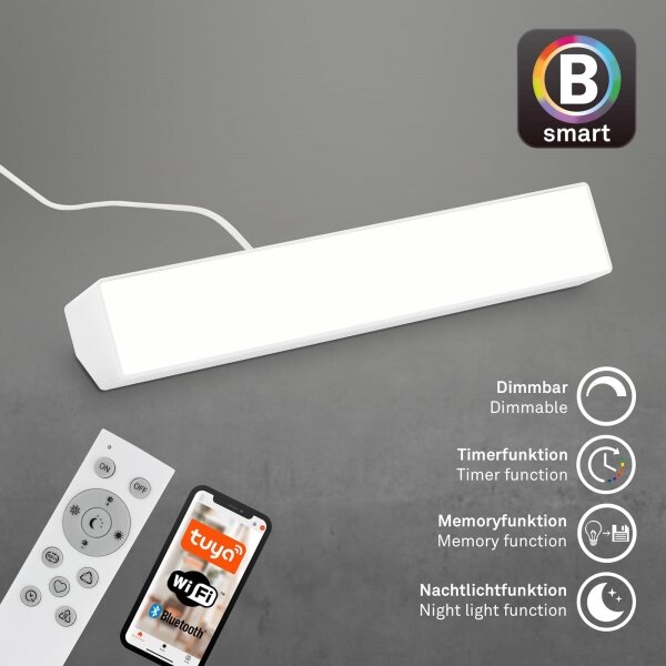 Brilo - LED RGBW Zatemnitvena namizna svetilka LED/9W/230V 3000-6500K Wi-Fi Tuya + Daljinski upravljalnik