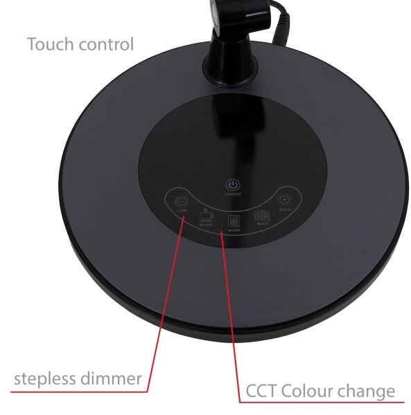 Brilo - LED Zatemnitvena namizna svetilka na dotik LED/6,6W/230V 3000/4000/6000K
