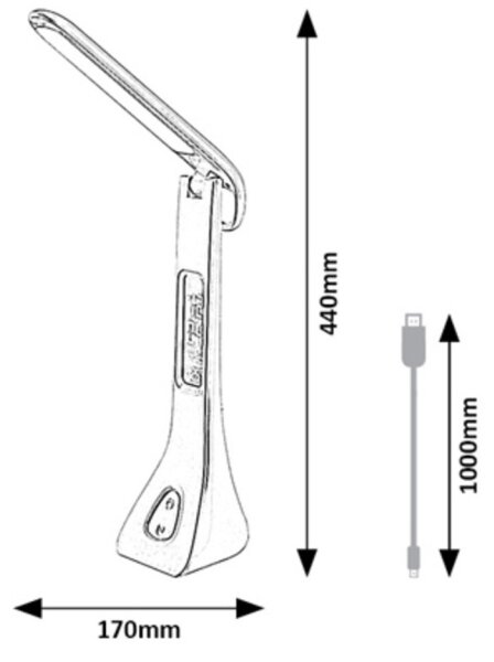 Rabalux 74041 - LED Zatemnitvena namizna svetilka AMATO LED/7W/5V 4000K črna