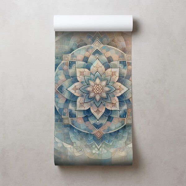 Tapeta mandala v pastelnih tonih