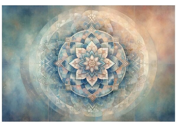 Tapeta mandala v pastelnih tonih