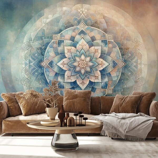 Tapeta mandala v pastelnih tonih