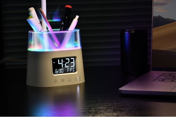 Immax 08980L-LED RGBW Zatemnitvena svetilka s pencil holder FALCON LED/10W/5V