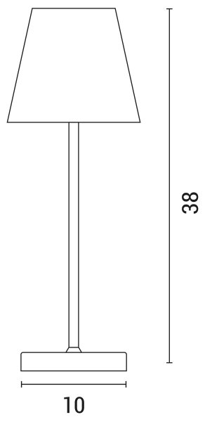 LED Zatemnitvena namizna svetilka na dotik LED/3,5W/5V 5200 mAh IP54 bela