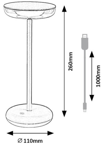 Rabalux 77089 - LED Zatemnitvena zunanja svetilka KONIN LED/6W/5V IP44 rjava