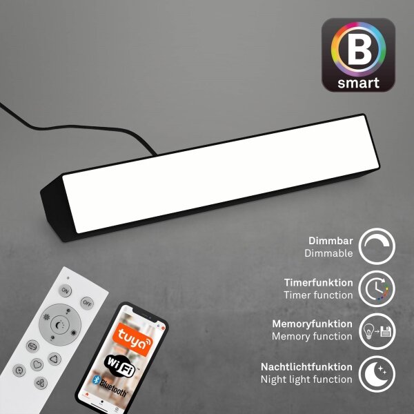 Briloner 7379-015 - LED RGBW Zatemnitvena svetilka SMART LED/9W/230V Wi-Fi Tuya + Daljinski upravljalnik