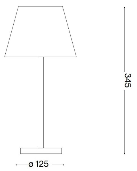 Ideal Lux - LED Zatemnitvena svetilka na dotik LOLITA LED/2,8W/5V IP54 črna