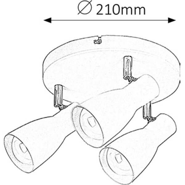 Rabalux 6028 - Reflektor EBONY 3xE27/20W/230V