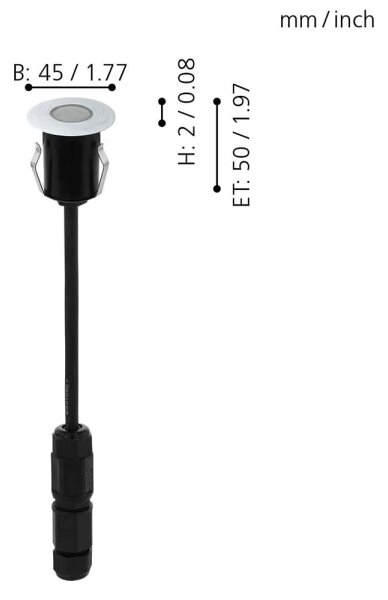 Eglo 98182 - LED Zunanja svetilka za dovozno pot TRONTO LED/1W/230V IP65