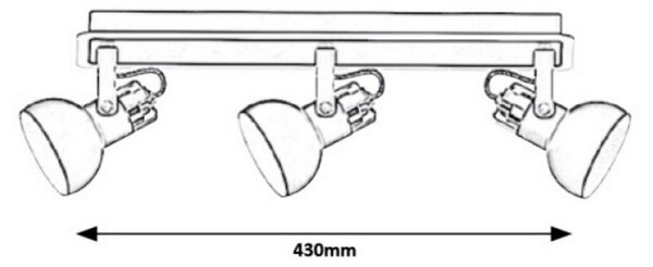 Rabalux 5611 - Stropni reflektor BALZAC 3xGU10/35W/230V