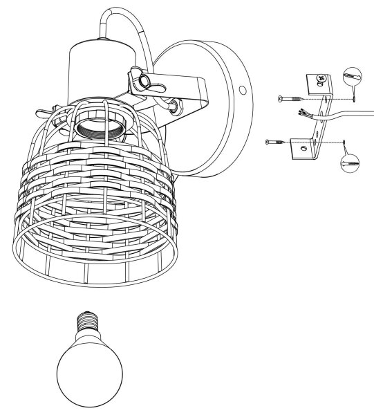 Eglo 43324 - Reflektor ANWICK 1xE27/40W/230V