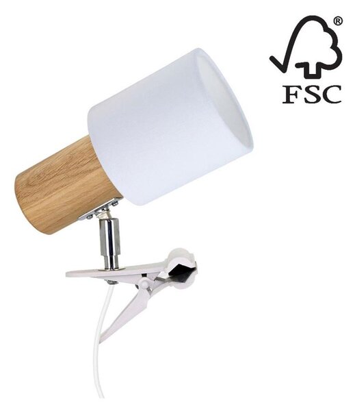 Spot-Light 2236174WK - Svetilka s sponko TREEHOUSE 1xE27/25W/230V