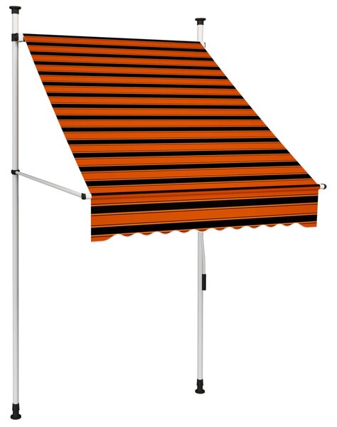 VidaXL Ročno zložljiva tenda 100 cm oranžna in rjava