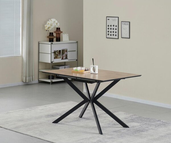 P & B Jedilna Miza Lennox, Barva Hrasta, 120-160x80