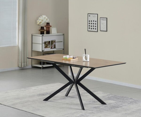 P & B Jedilna Miza Lennox, Barva Hrasta, 120-160x80