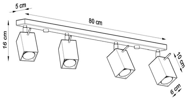 Žaromet MERIDA 4xGU10/40W/230V