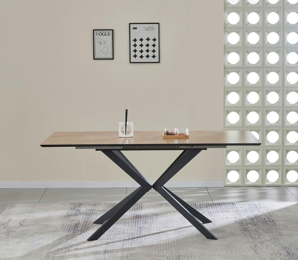 P & B Jedilna Miza Lennox, Barva Hrasta, 120-160x80