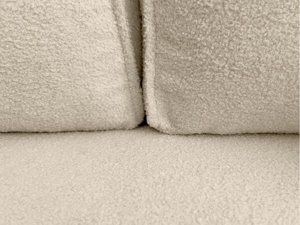 Kremna raztegljiva kotna sedežna garnitura SMART BOUCLE, 232x143 cm, obojestranska