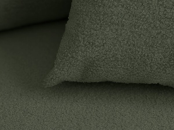Akcija Raztegljiva obojestranska sedežna garnitura v obliki črke L SMART BOUCLE 232x143 cm, temno zelena II. kakovost
