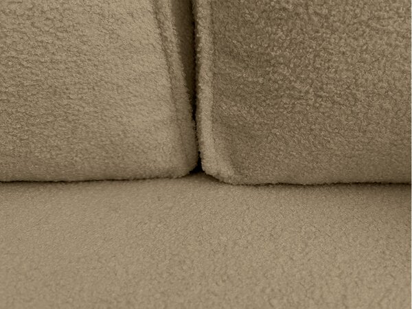 Temno bež raztegljiva kotna sedežna garnitura SMART BOUCLE, 232x143 cm, obojestranska