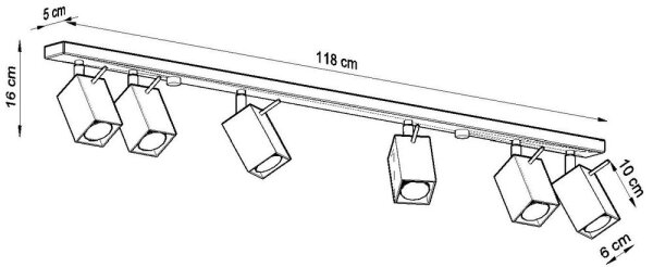 Žaromet MERIDA 6xGU10/40W/230V