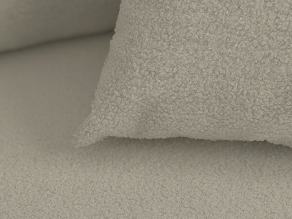 Sivo bež raztegljiva kotna sedežna garnitura SMART BOUCLE, 232x143 cm, obojestranska