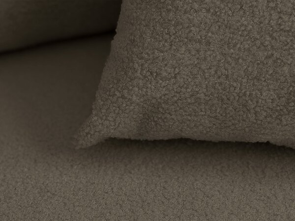 Sivo rjava raztegljiva kotna sedežna garnitura SMART BOUCLE, 232x143 cm, obojestranska