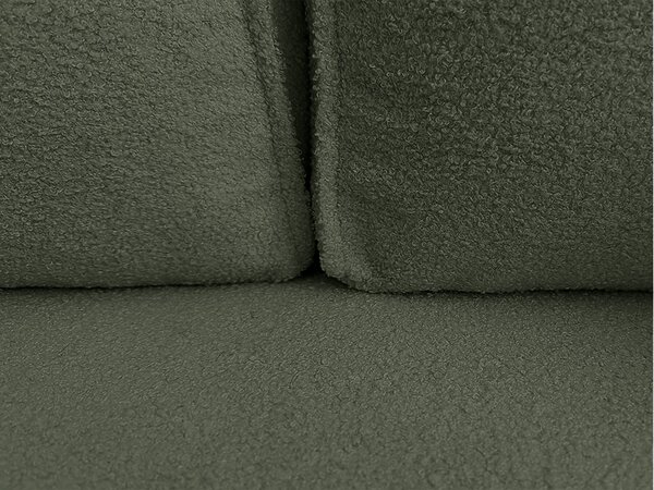 Akcija Raztegljiva obojestranska sedežna garnitura v obliki črke L SMART BOUCLE 232x143 cm, temno zelena II. kakovost