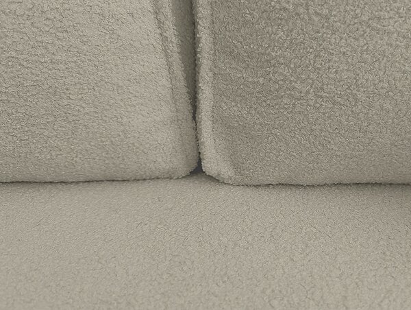 Sivo bež raztegljiva kotna sedežna garnitura SMART BOUCLE, 232x143 cm, obojestranska