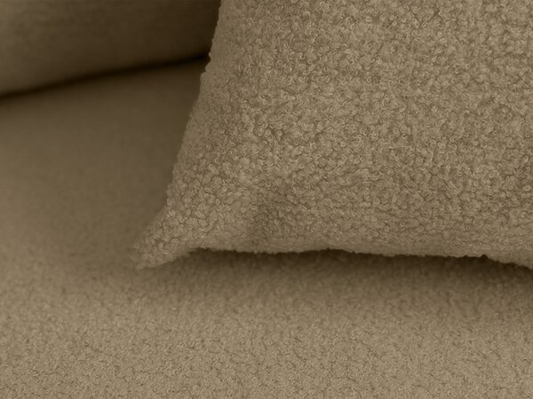 Temno bež raztegljiva kotna sedežna garnitura SMART BOUCLE, 232x143 cm, obojestranska