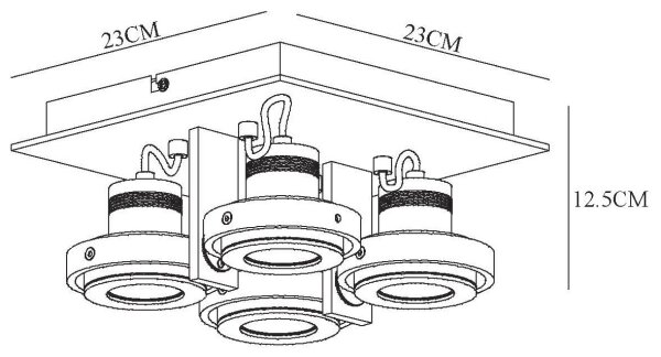 Lucide 17906/21/31 - LED Zatemnitveni žaromet LANDA 4xGU10/5W/230V bela