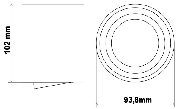 LED Reflektor TUBA 1xGU10/5W/230V 2700K črn