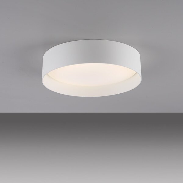 Schöner Wohnen LED-stropna svetilka TAVOLI, bela, Ø 29 cm, kovina, CCT, z možnostjo zatemnitve, zatemnjen, Bela, Dnevna soba / jedilnica, Kovina